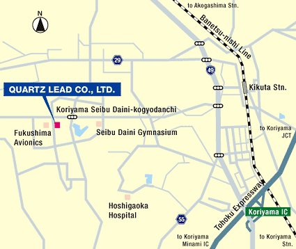 HQ & Koriyama Factory Map